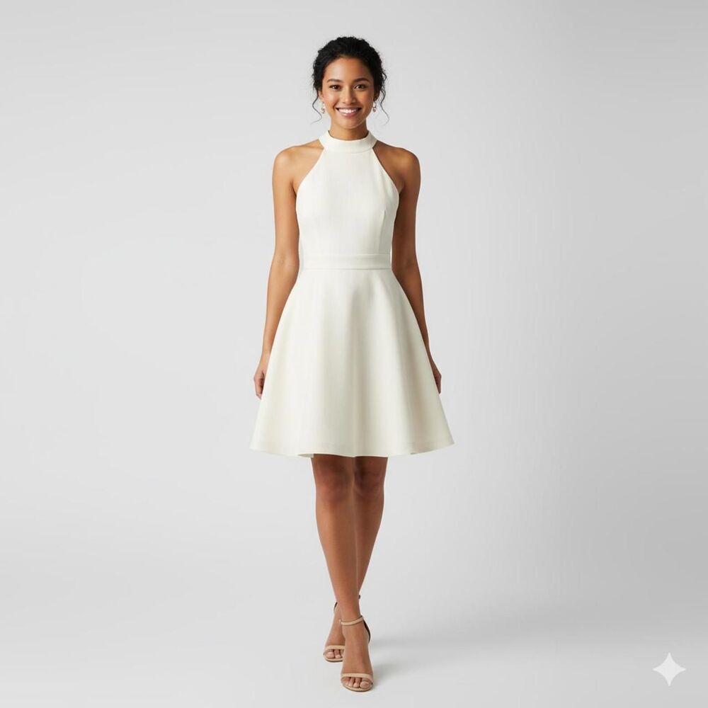 Unbranded Women's White and Cream Dress